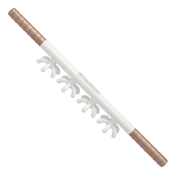 ASHLEY BLACK FASCIA BLASTER GOLD AND WHITE MANUAL MASSAGE TOOL LENGTH IS 21.5